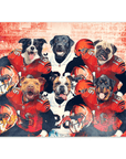 Póster personalizado para 6 mascotas "Cincinnati Doggos"