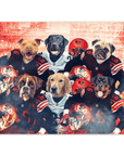 Póster personalizado para 6 mascotas "Cleveland Doggos"