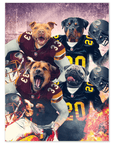 Póster Personalizado para 4 mascotas 'Washington Doggos'