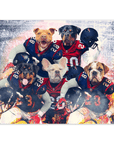 Póster personalizado para 5 mascotas "Houston Doggos"