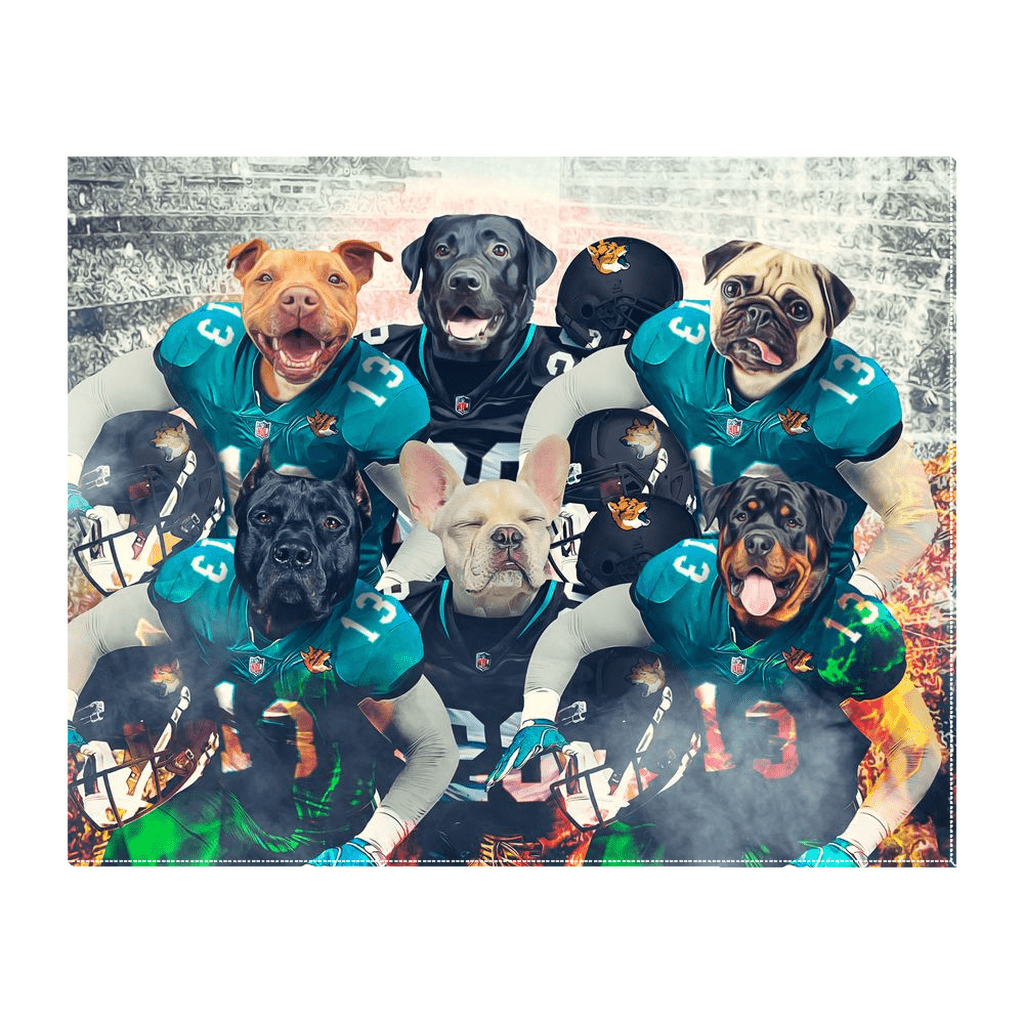 Lienzo personalizado para 6 mascotas de pie &#39;Jacksonville Doggos&#39;