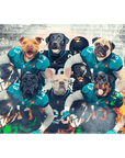 Lienzo personalizado para 6 mascotas de pie 'Jacksonville Doggos'