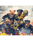 Póster Personalizado para 5 mascotas 'New Orleans Doggos'