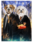 Mini retrato personalizado para dos mascotas de 'Harry Doggers 2'