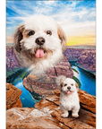 Mini retrato personalizado de mascota 'Majestic Canyon'