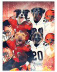 Póster personalizado para 4 mascotas "Cincinnati Doggos"