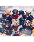 Póster personalizado para 6 mascotas "Houston Doggos"