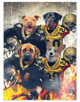 Póster Personalizado para 4 mascotas 'New Orleans Doggos'