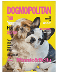 'Dogmopolitan' Manta personalizada para 2 mascotas