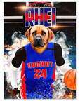 'Dogtroit Pistons' Personalized Dog Poster