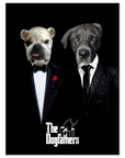 Mini retrato personalizado de dos mascotas de 'The Dogfathers'