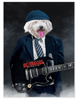 Mini retrato de mascota personalizado 'AC/Doggo'