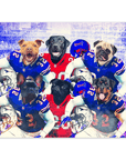 Póster personalizado para 6 mascotas 'Buffalo Doggos'