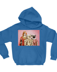 Sudadera con capucha personalizada para 3 mascotas 'The Royal Ladies'