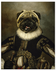 Mini retrato de mascota personalizado 'William Dogspeare'