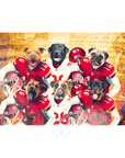 'Kansas City Doggos' Personalized 6 Pet Standing Canvas