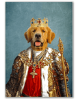 Mini retrato de perro personalizado 'El Rey'