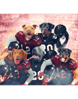 Póster personalizado para 5 mascotas "Atlanta Doggos"