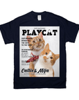 Camiseta personalizada para 2 mascotas 'Playcat'