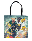 Bolsa de mano personalizada para 4 mascotas 'Green Bay Doggos'