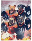 Manta personalizada para 4 mascotas "Denver Doggos"