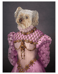 Mini retrato de mascota personalizado 'La princesa rosa'