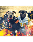 Mini retrato personalizado de dos mascotas de 'Pittsburgh Doggos'