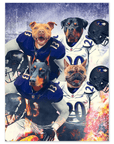 Póster personalizado para 4 mascotas "Baltimore Doggos"