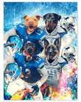 Póster personalizado para 4 mascotas "Detroit Doggos"