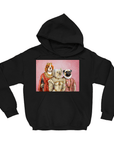 Sudadera con capucha personalizada para 3 mascotas 'The Royal Ladies'