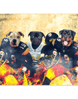 Póster Personalizado para 3 mascotas 'Pittsburgh Doggos'