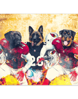 Póster Personalizado para 3 mascotas 'Arizona Doggos'