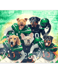 Póster personalizado de 5 mascotas 'New York Jet-Doggos'