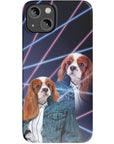 Funda personalizada para teléfono con mascota 'Lazer Portrait (femenino) de los años 80'