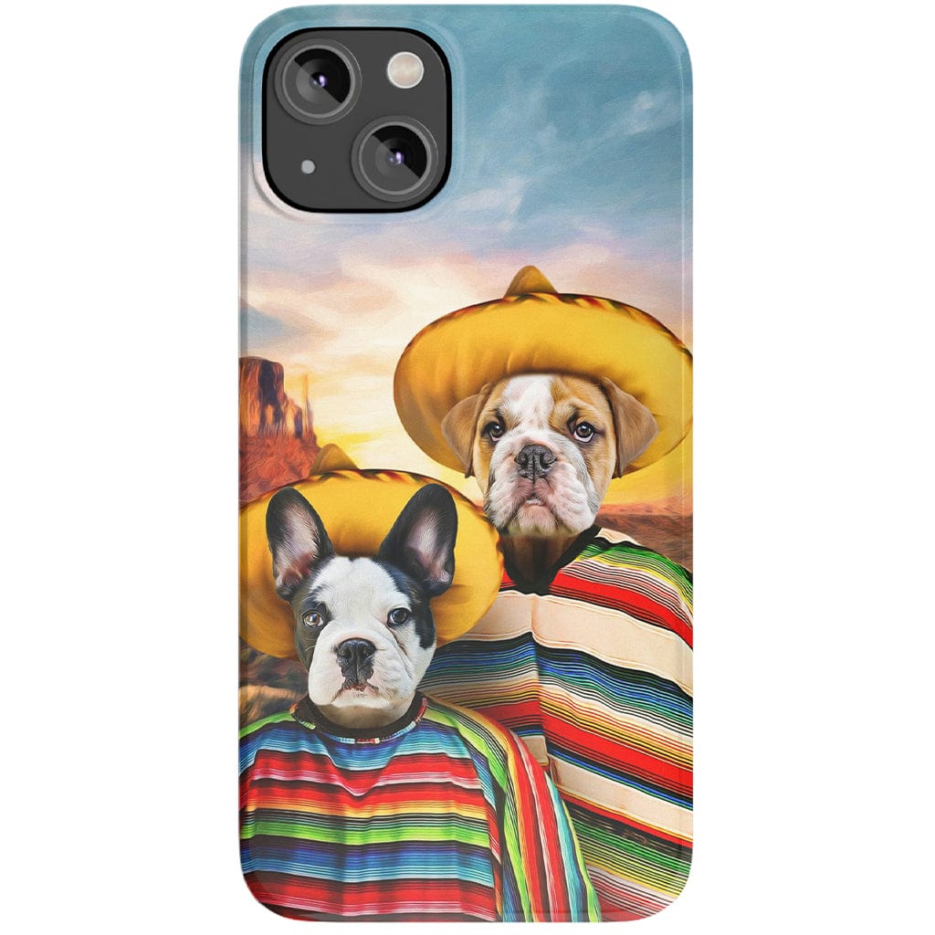 &#39;2 Amigos&#39; Funda personalizada para teléfono con 2 mascotas