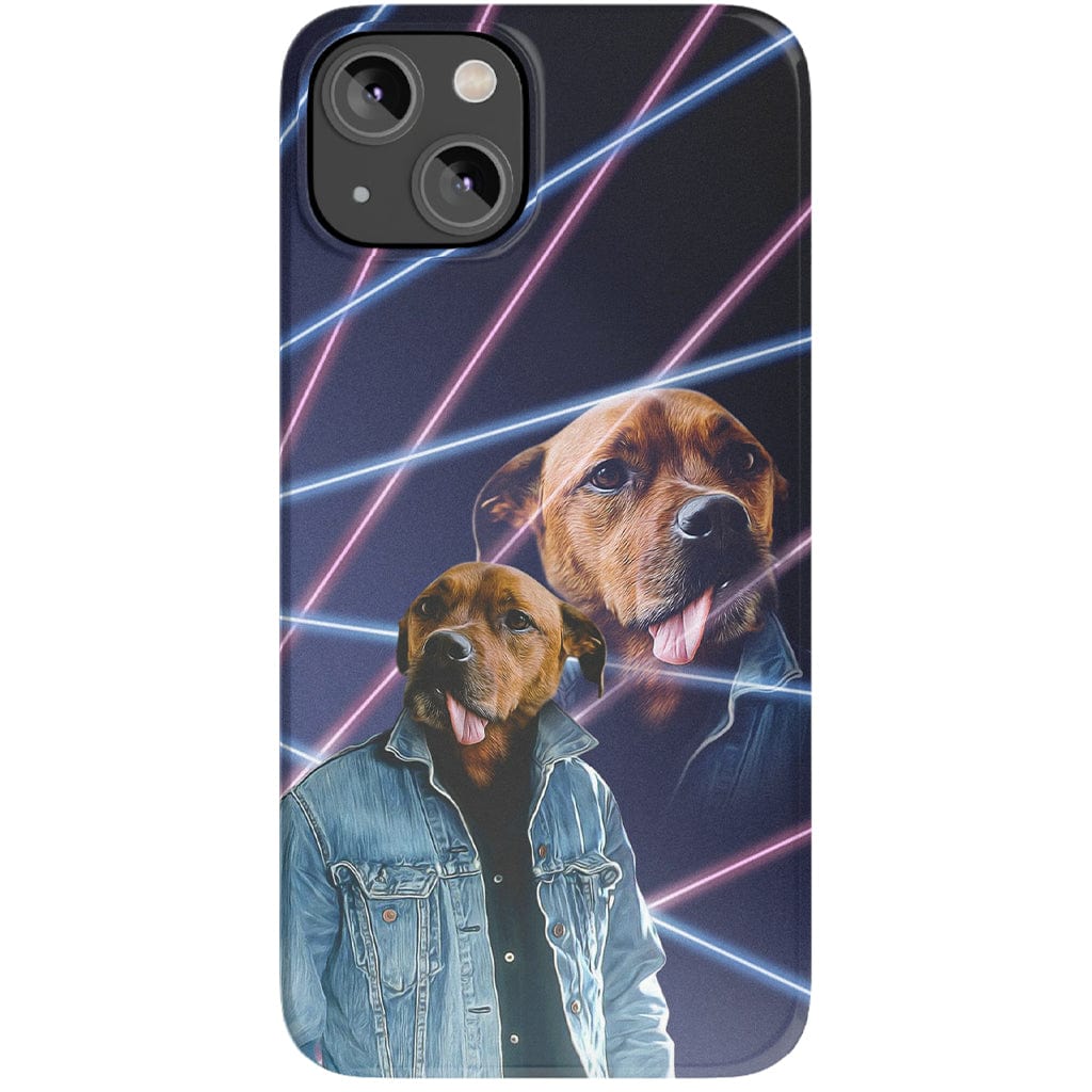 Funda personalizada para teléfono con mascota &#39;1980s Lazer Portrait&#39;