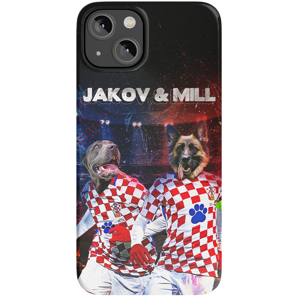 &#39;Croatia Doggos&#39; Funda personalizada para teléfono con 2 mascotas