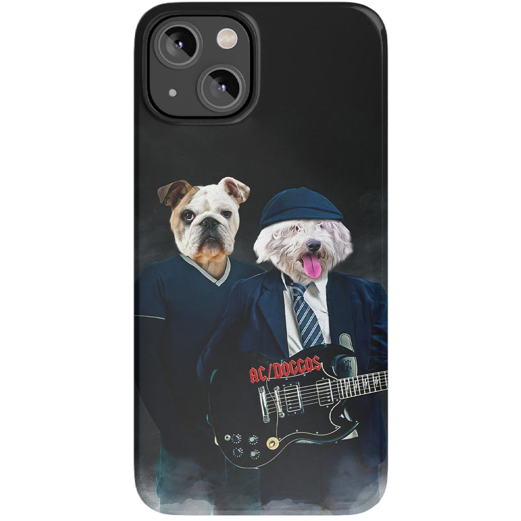 Funda personalizada para teléfono con 2 mascotas &#39;AC/Doggos&#39;