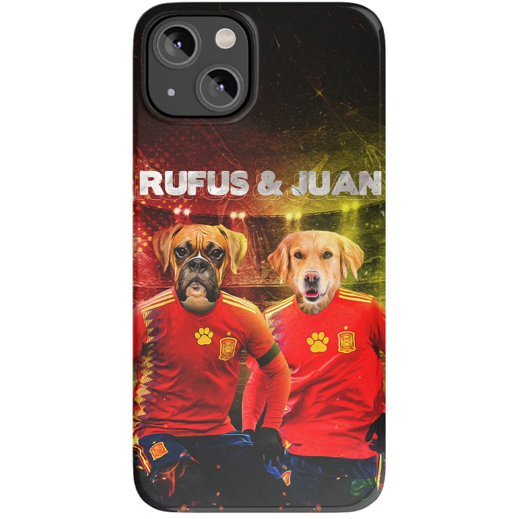 &#39;Spain Doggos&#39; Funda personalizada para teléfono con 2 mascotas