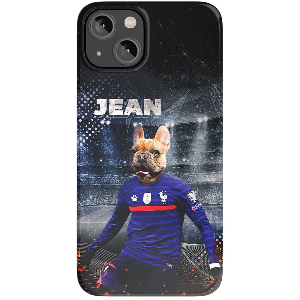 Funda para teléfono personalizada &#39;France Doggos Soccer&#39;