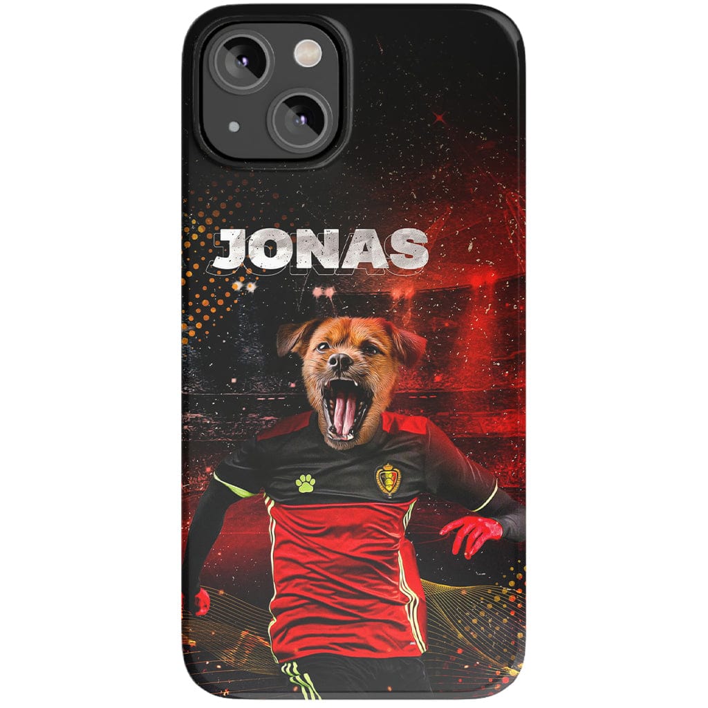 Funda para móvil personalizada &#39;Belgium Doggos Soccer&#39;