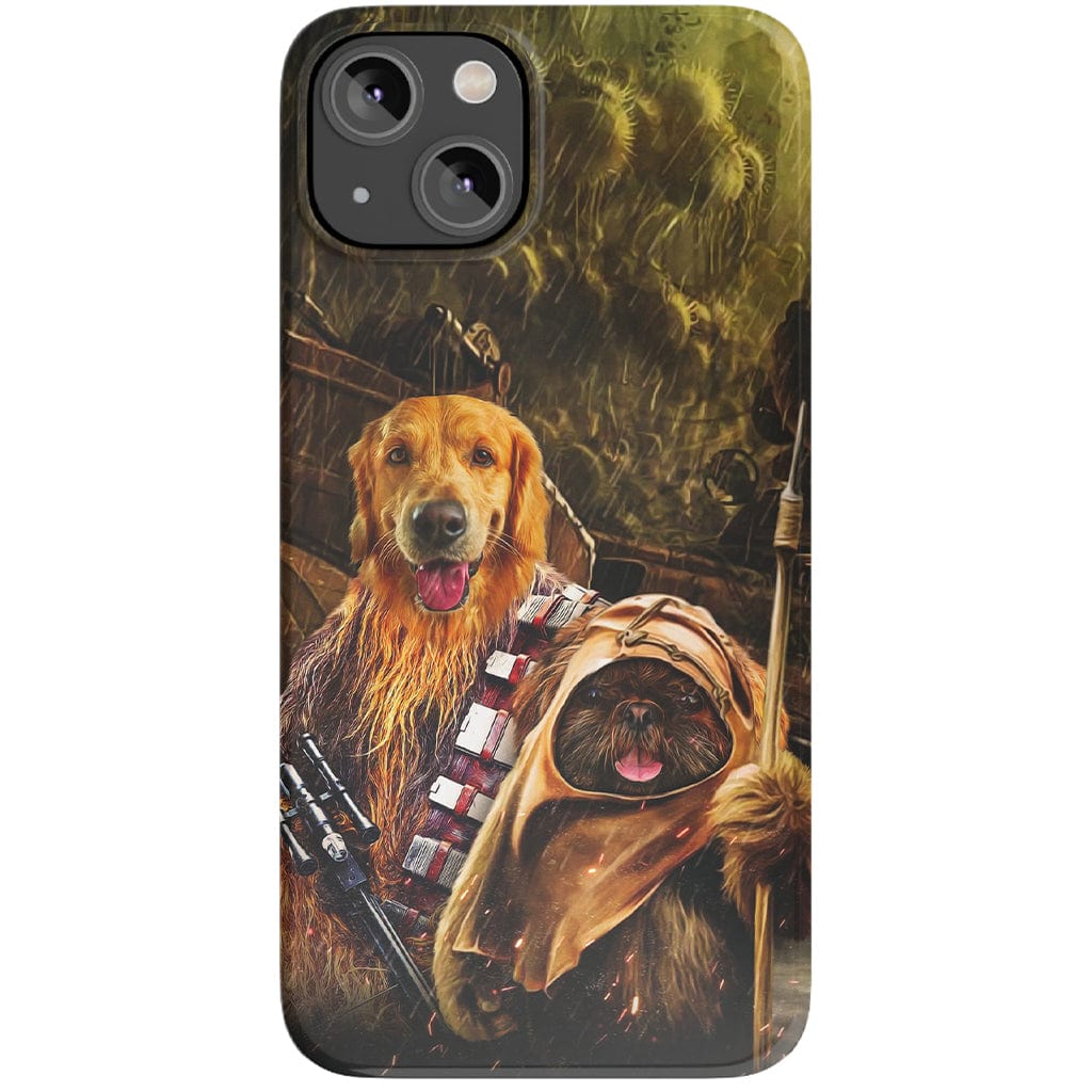 Funda personalizada para teléfono con 2 mascotas &#39;Chewdogga &amp;amp; Dogg-E-Wok&#39;