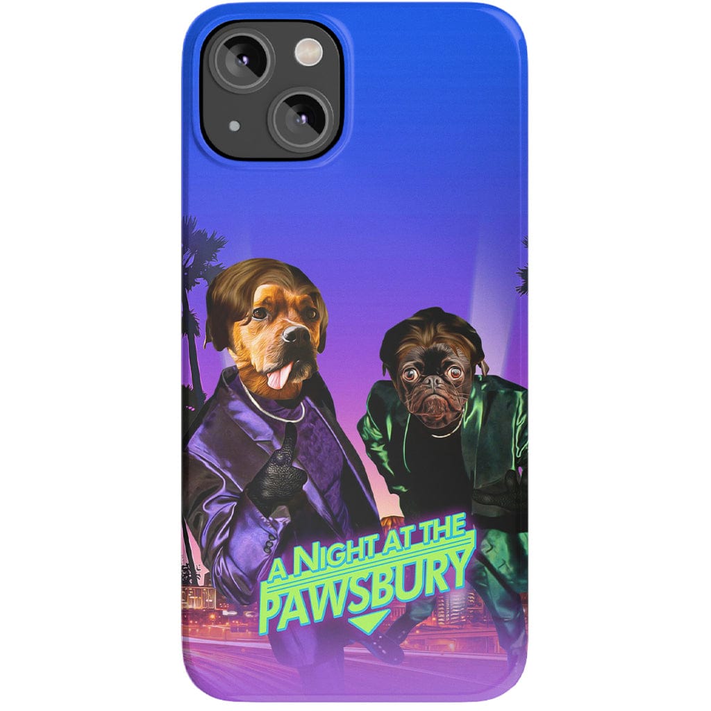 Funda personalizada para teléfono con 2 mascotas &#39;Una noche en Pawsbury&#39;