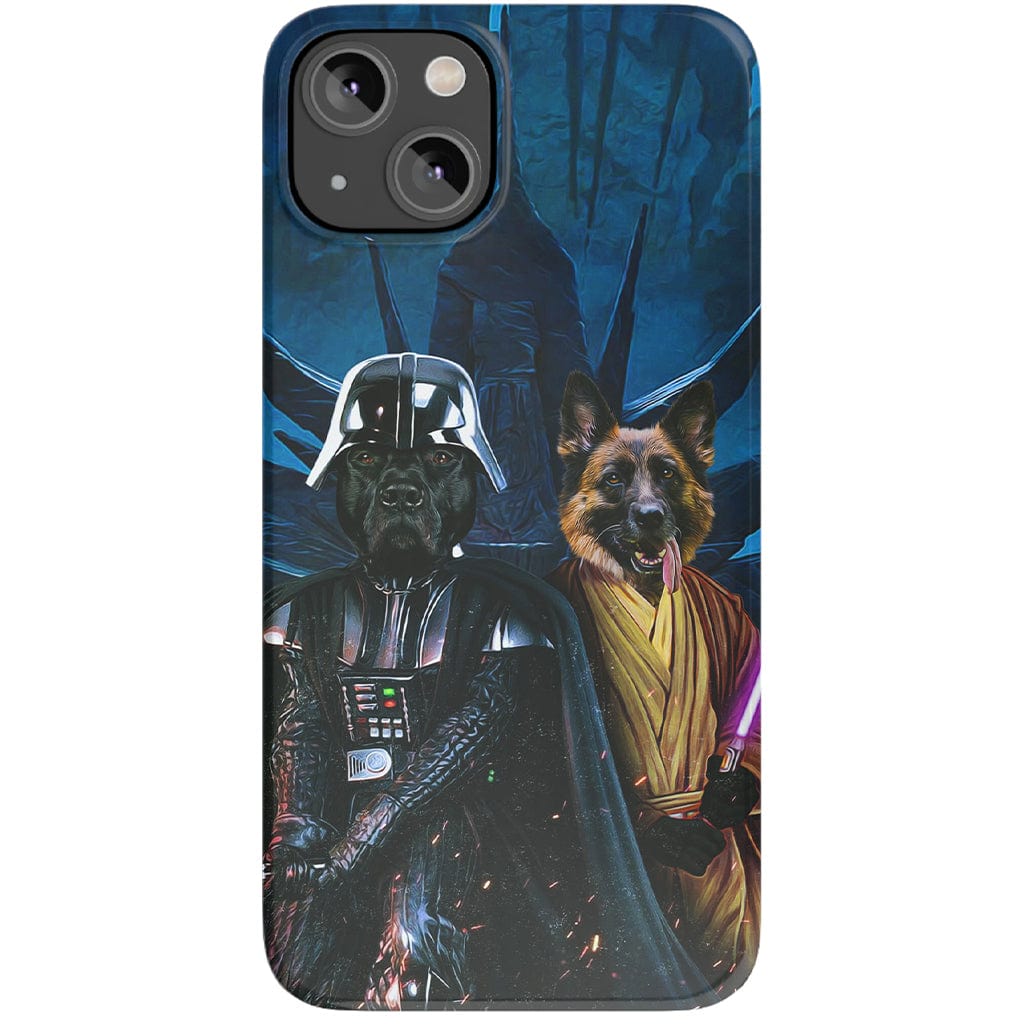 Funda personalizada para teléfono con 2 mascotas &#39;Darth Woofer &amp;amp; Jedi-Doggo&#39;