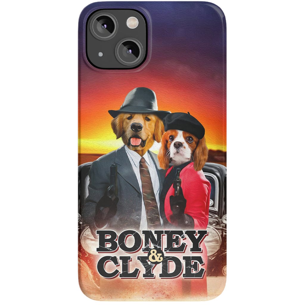 Funda personalizada para teléfono con 2 mascotas &#39;Boney and Clyde&#39;