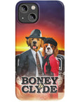 Funda personalizada para teléfono con 2 mascotas 'Boney and Clyde'