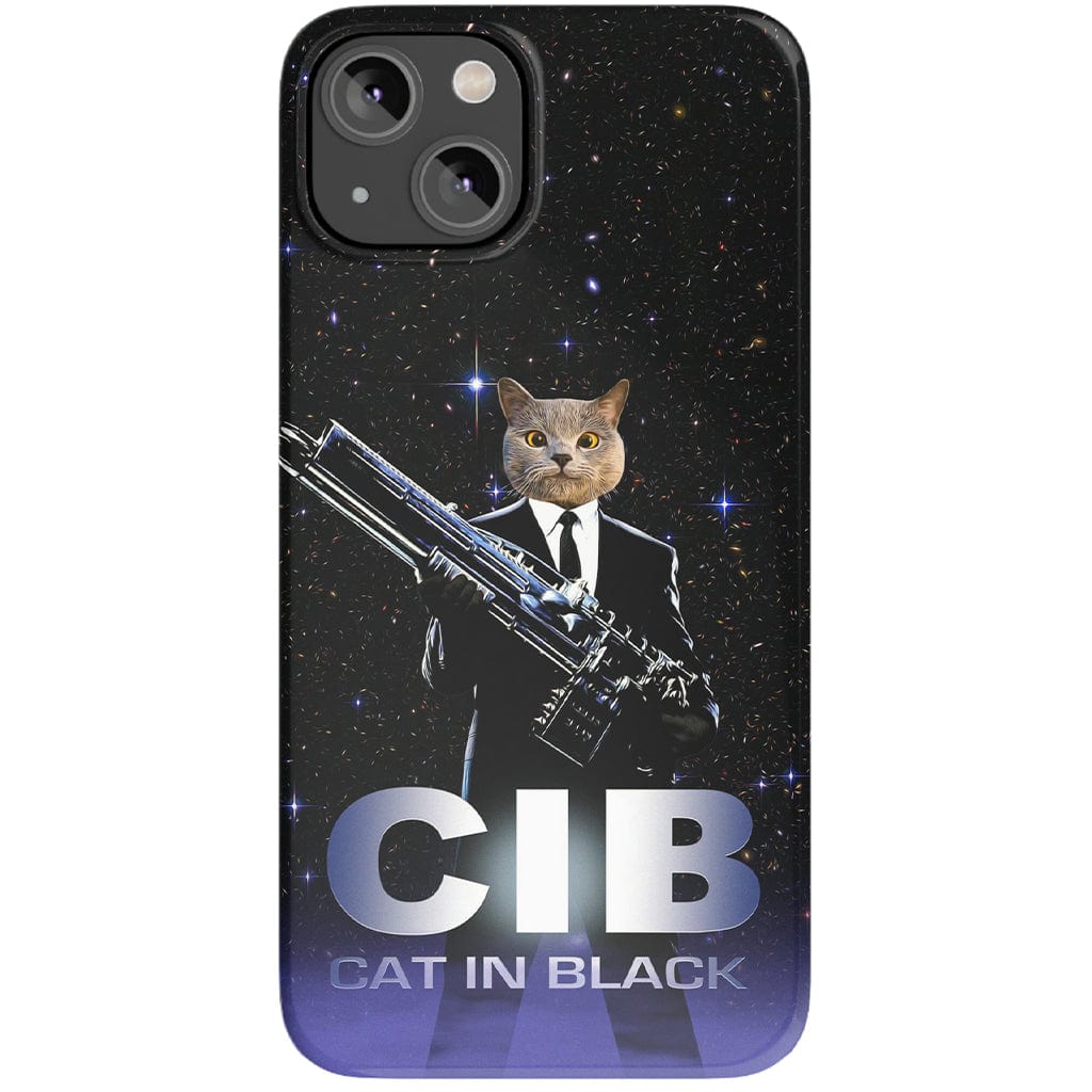 Funda para móvil personalizada &#39;Gato de negro&#39;