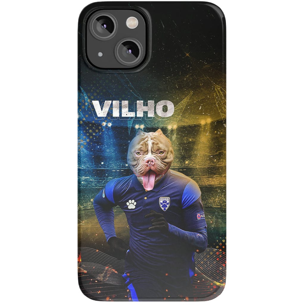 Funda para móvil personalizada &#39;Finland Doggos Soccer&#39;