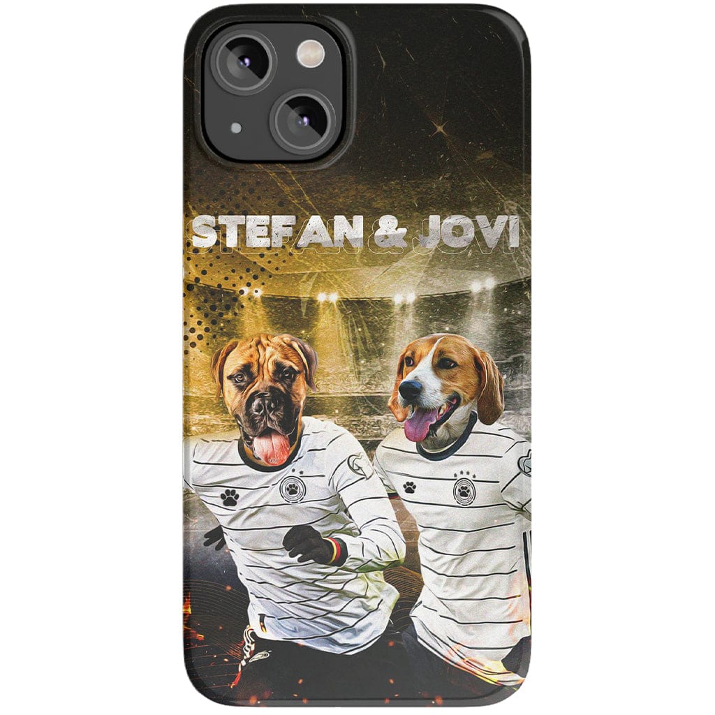 &#39;Alemania Doggos&#39; Funda personalizada para teléfono con 2 mascotas