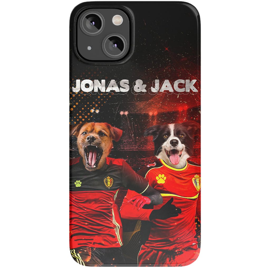 Funda personalizada para teléfono con 2 mascotas &#39;Belgium Doggos&#39;